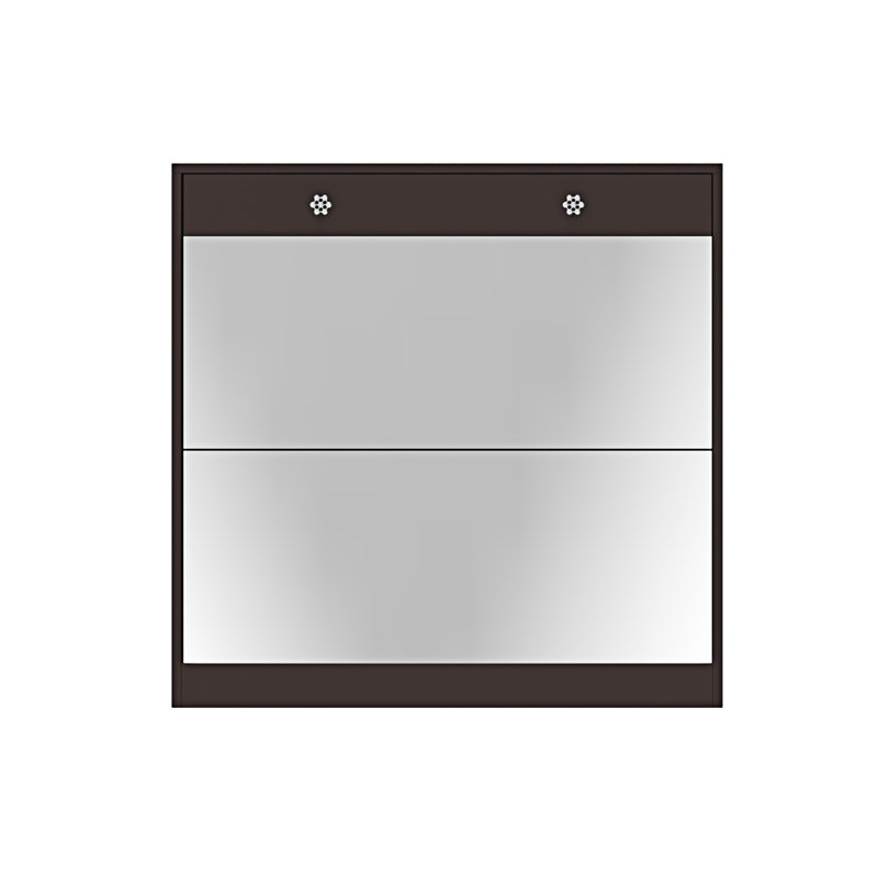 Armoire à chaussures avec 2 tiroirs à miroir