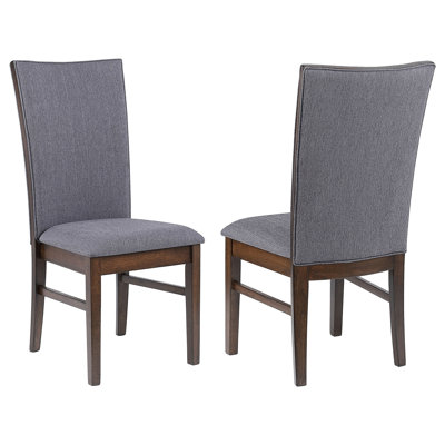 Chaise d'appoint de salle à manger rembourrée Sherwood - gris (ensemble de 2)