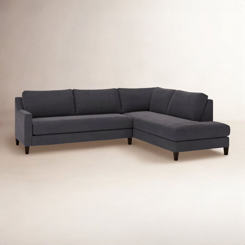 Baker 2-PC Upholstered Sectional, Evan Bark, Right Hand Facing