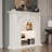 Beige Solid Wood Electric Fireplace-2051972981