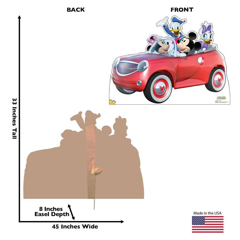 Mickey and Friends Car Ride Cardboard Stand-Up