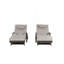 Ensemble de 2 chaises longues d'extérieur en osier avec coussins, chaise longue inclinable en osier-725307341