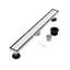 Drain de douche linéaire en acier inoxydable de 36 pouces avec piège à cheveux et insert de carrelage et grille 2 en 1 FINE FIXTURES-126533288