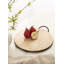 Plateau de service rond en travertin naturel