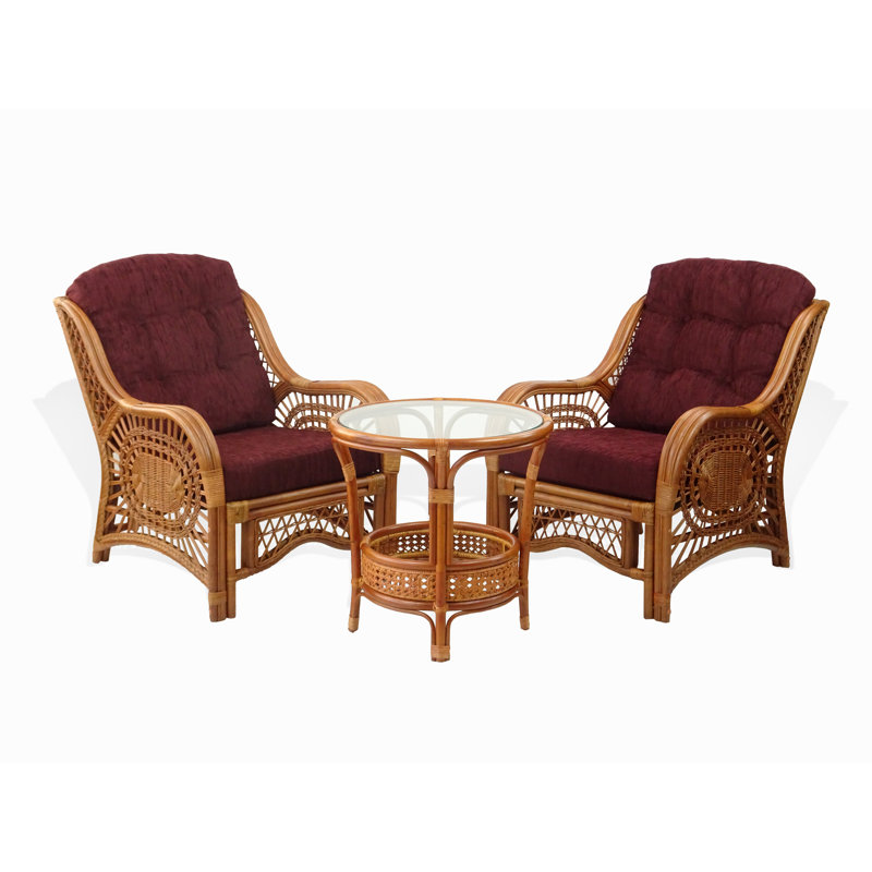 Aimie 3 - Piece Living Room Set, Dark Brown