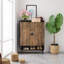 Armoire à chaussures rustique avec rangement à 7 niveaux brun et noir rustique l 28,76 po x P 14,58 po x H 43,34 po-1922970113