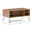 Table basse Oregon avec finition en bois de noyer et pieds en métal