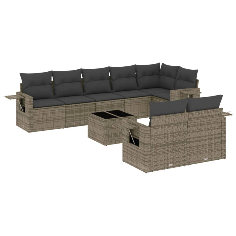 Ensemble de canapé de jardin Vidaxl gris