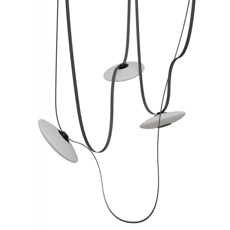 3 - Light LED Pendant, Black