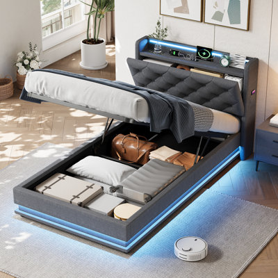 Metal Ottoman Storage Bed