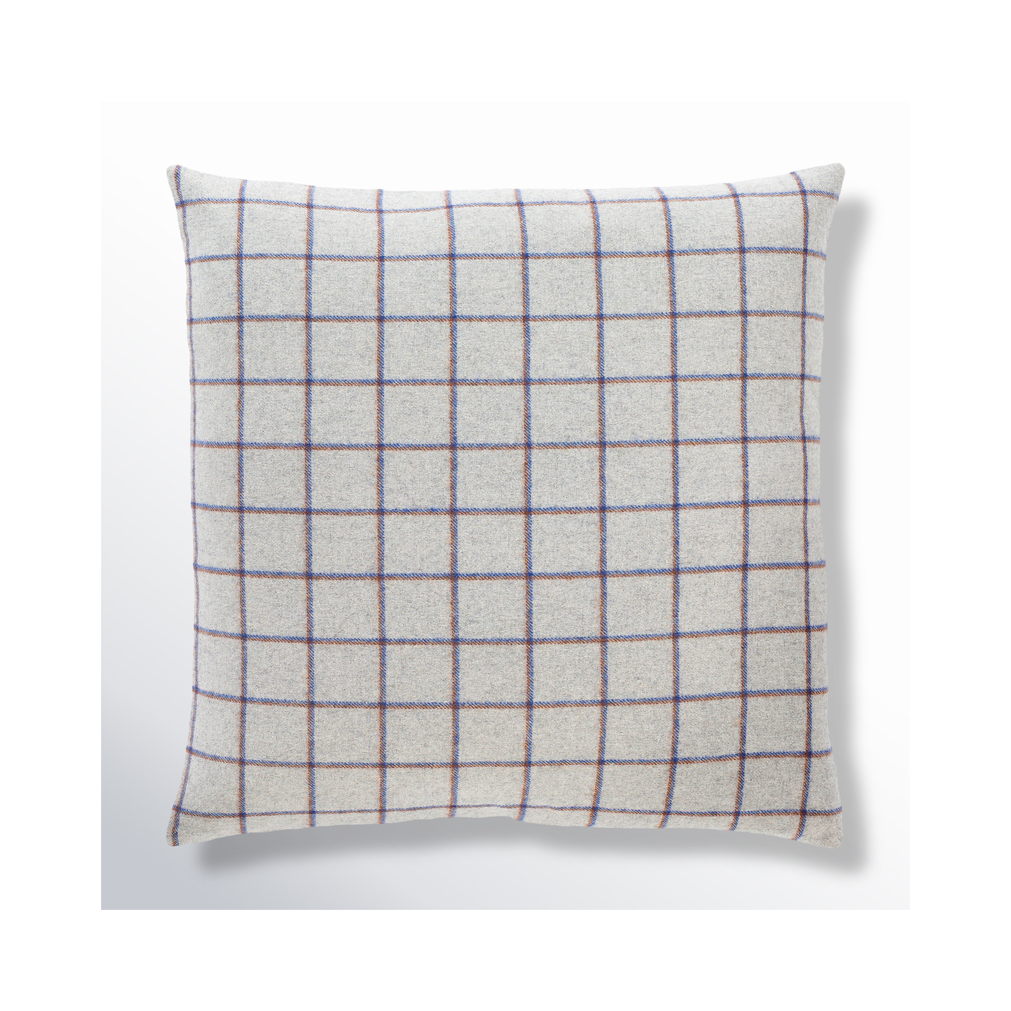 Saratoga Plaid Wool Pillow Cover, 18" H x 18" W
