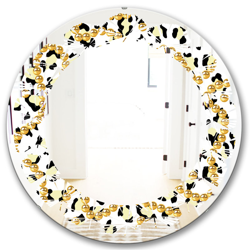 Miroir de salle de bain/coiffeuse murale glam, 23,6 po x 23,6 po