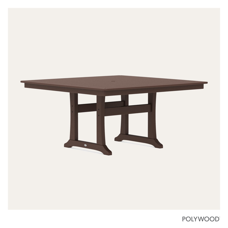 Nautical Trestle 59" Dining Table, Mahogany