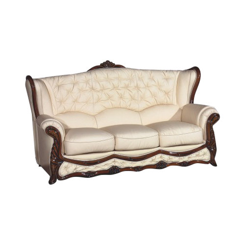 Click Genuine Leather Sofa, Brown