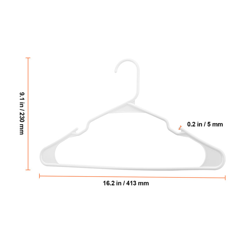 Cintres ultraminces (0,5 cm), ensemble de 50 cintres en plastique blanc avec structure triangulaire stable et encoche plus large, antidérapants et peu encombrants, pour chemises, débardeurs et pantalons, compatibles avec les t-shirts.