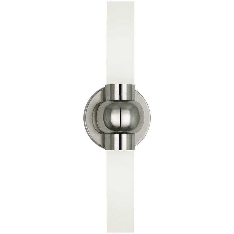 Daphne Glass LED Flush Mounted Sconce, Chrome