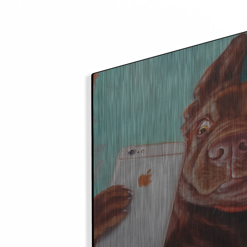 " Dog Selfie " by Lucia Heffernan, 12" H x 12" W