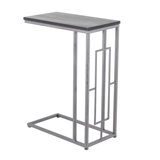 Canna Metal C-Shaped Side End Accent Table with Metal Base