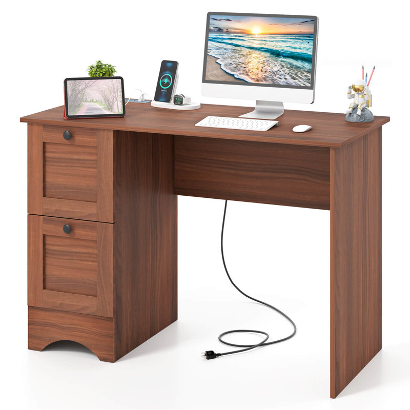 Pitman Computer Desk with Power Outlet