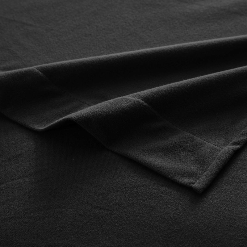Sweet Home Collection Ultra Soft Microfiber Flannel Sheet Set, King Sheet Set with 2 Pillowcases, Black