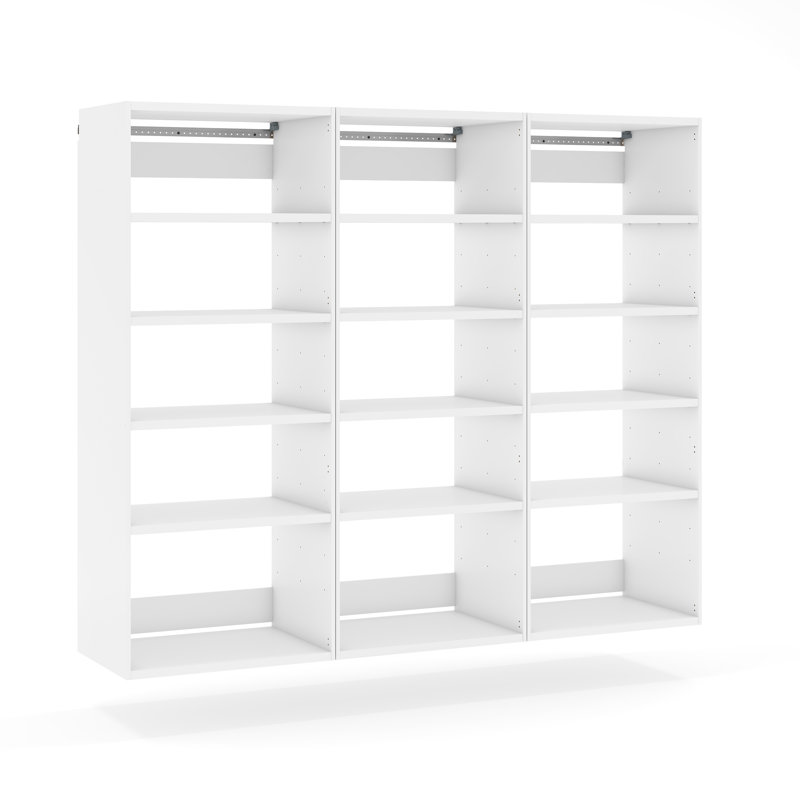 Garage Core 3 armoires profondes en blanc, H 83,07 po x l 101,58 po x P 23,47 po