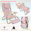 3-IN-1 Foldable Beach Chair Portable Reclining Lounger W/ Portable Reclining Lounger-1559970865