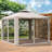 Patio Gazebo, Outdoor Canopy Shelter With 2-Tier Roof And Netting, Steel Frame-113633067-113633068-113633069