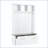 4-in-1 Hall Tree with Golden Hooks and 2 Drawers-1939250478