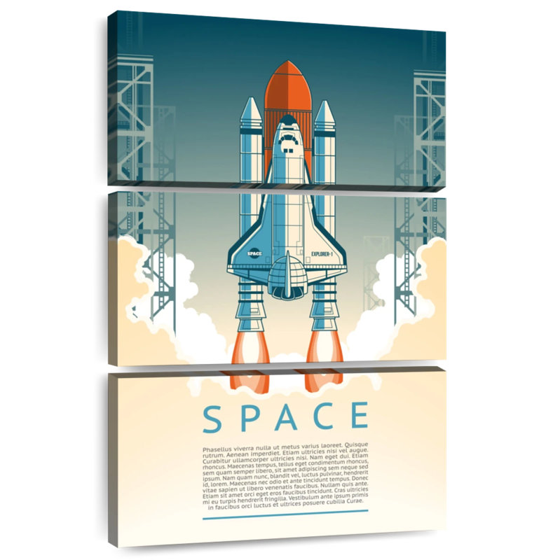 Oberle Space Shuttle Launch Day, 57" H x 36" W