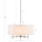 5-Light White Drum Shade Chandelier