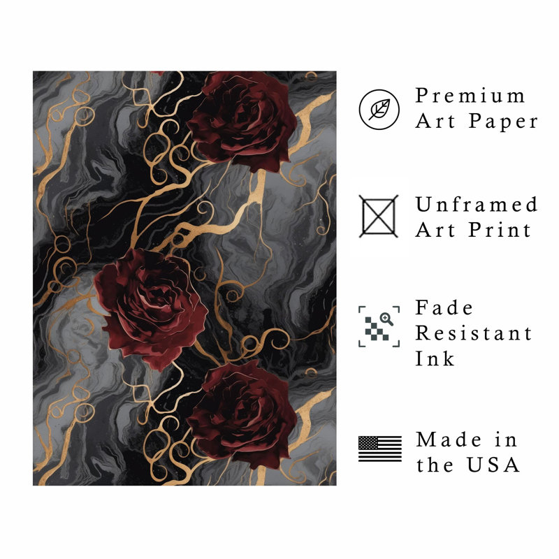 «Floral Luxe Rose Symphony VII», reproduction d'art moderne sans cadre, H 30 po x l 20 po