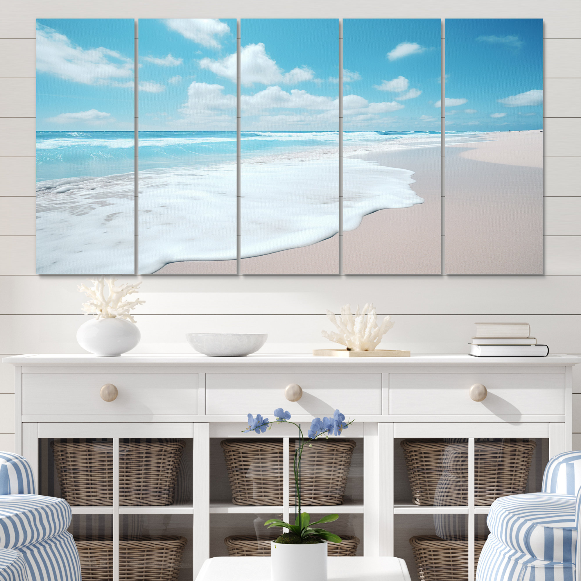 Design Art Beach Minimalism Landscape I Nautical & Beach Metal Wall