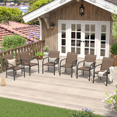 Outdoor Stackable PVC-coated polyester Dining Chair