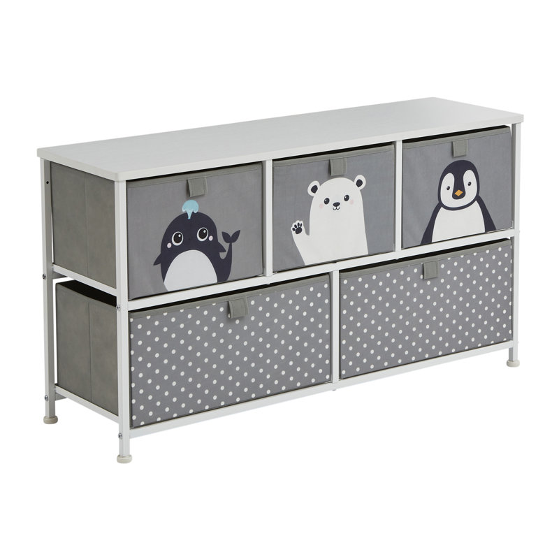 Arctic 5 Drawer Kids Storage Chest