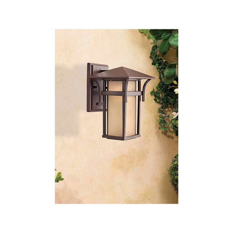 Harbor Outdoor Wall Lantern, Anchor Bronze, 10.5" H x 7" W, Non-Energy Saving/Non-Dark Sky
