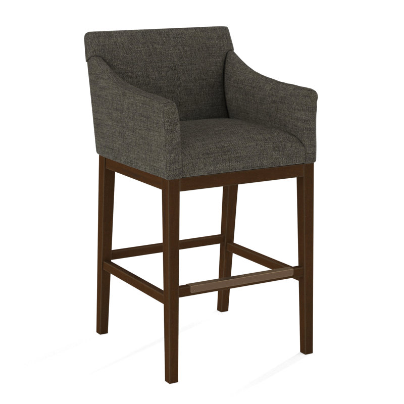 Upholstered Stool, 61536-78, Pecan