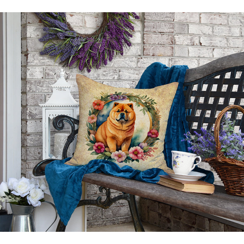 Coussin décoratif intérieur / extérieur en polyester , H 18 po x l 18 po x P 4 po