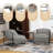 Upholstered Modern Metal Framed Light Gray Polyester Blend Sling Accent Chair-1888687082