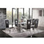 Chaise d'appoint rembourrée Bleidy en noir et argent (ensemble de 2)