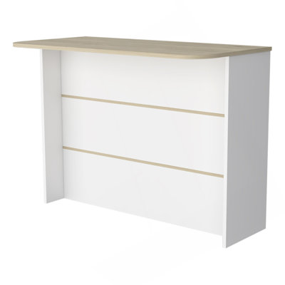 White And Light Pine 3-Tier Shelf Kitchen Island