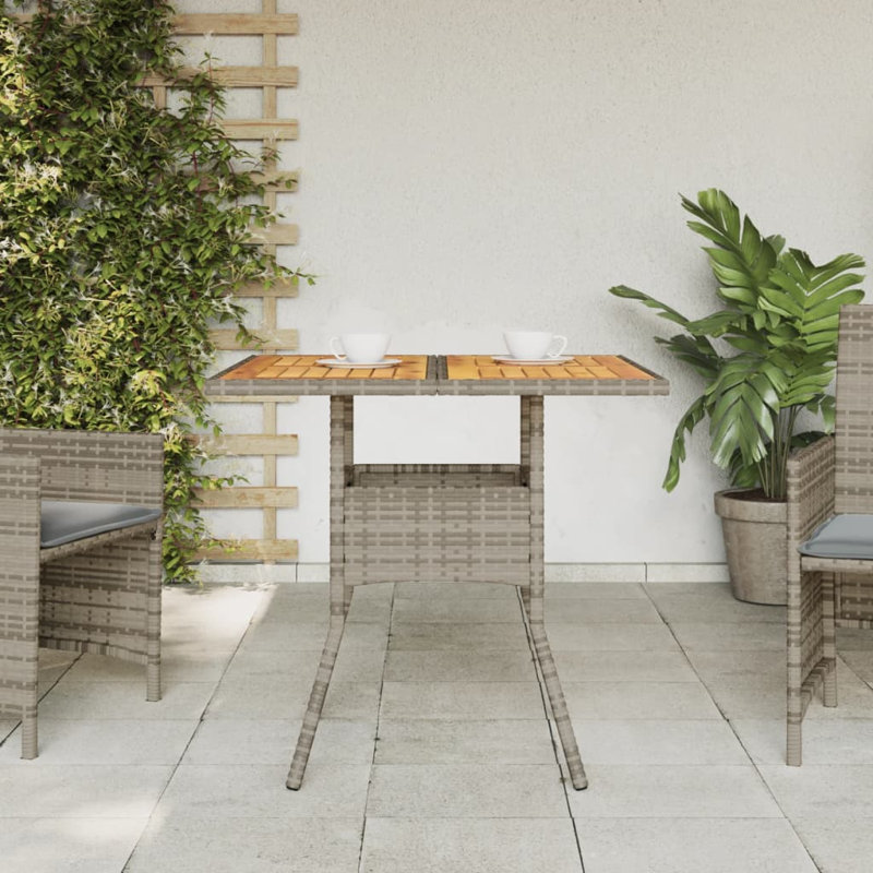 Anaiah Square Outdoor Dining Table , 80cm cm W 80cm cm D, Grey