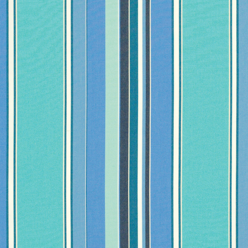  Outdoor Stripe Bench Cushion, 48" W x 19" D , Blue Stripe
