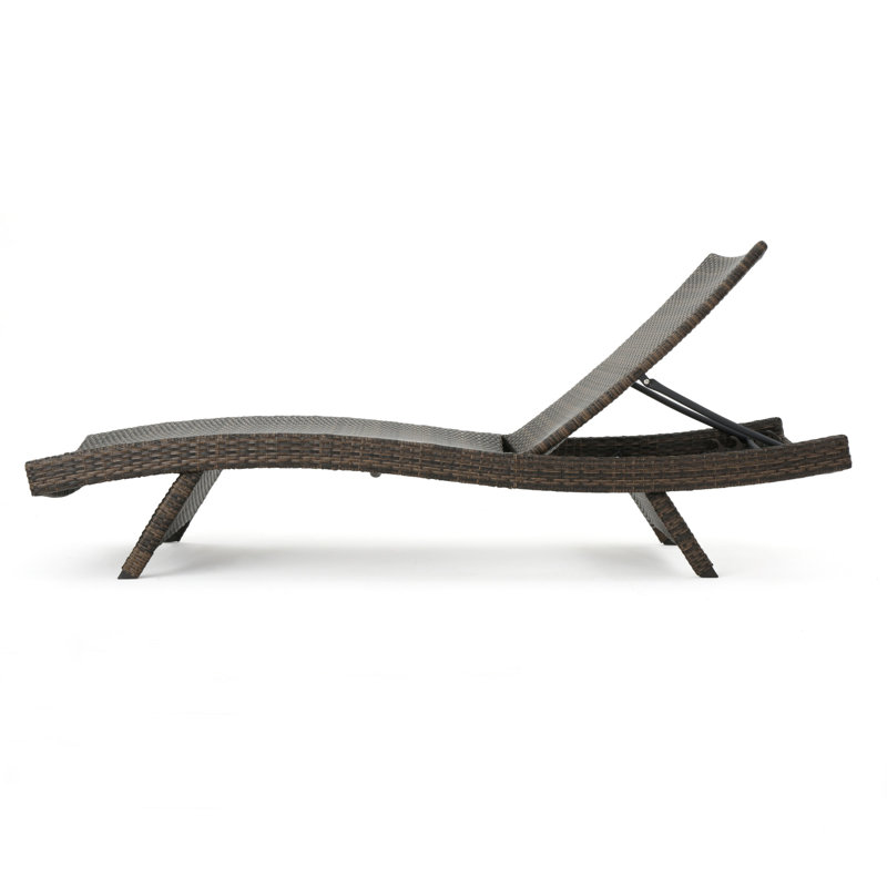 Chaise longue inclinable Blaise, Mélange de bruns, 1