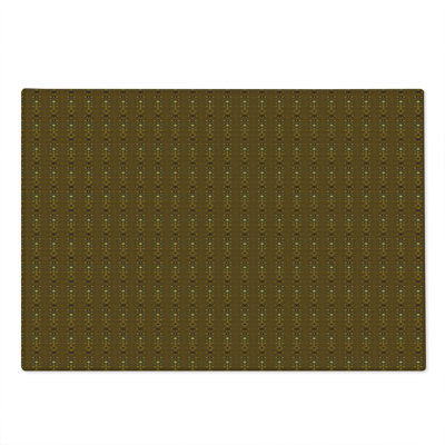 Ambesonne Chocolate Brown Cutting Board Large Size Aztec Motif Pattern Multicolor