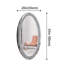 Banff Large Oval Flat Wall Mirror Diamond Accent Mirror 90CM 