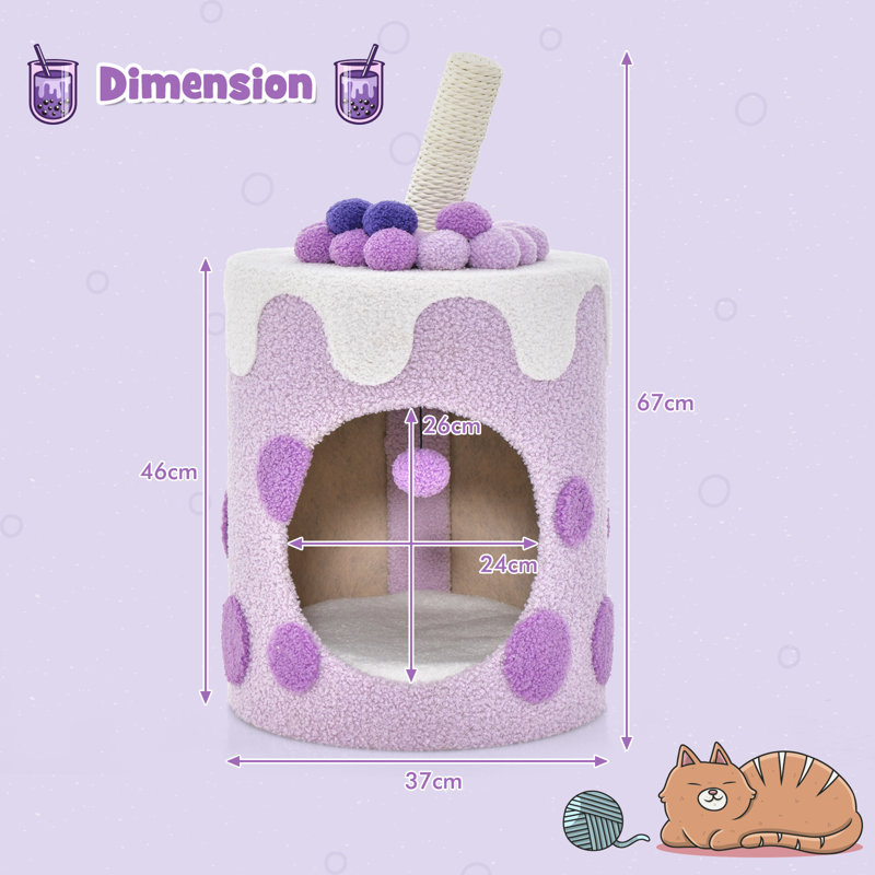 Asrani Cat Perch, Purple