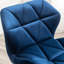 Siège pivotant réglable, velours bleu - mousse haute, rotation à 360 degrés, chaise de bureau avec option de levage, performance, siège pour un confort supérieur
