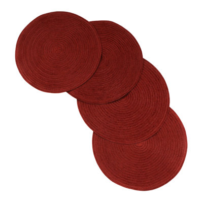 Alleyn 100% Polyester Solid Colour Round Placemat