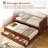 Twin Daybed with Trundle, Twin Size Daybed with 2 Storage Drawers, Wooden Sofa Bed with Upholstered Button Tufted Backrest for Living Room, Bedroom, Guest Room-624166410