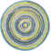 Concentric Geometric Handmade Tufted Wool Blue/Green/Yellow Area Rug